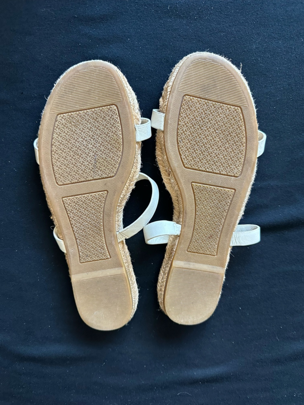 Tory Burch White Leather Double-Strap Espadrille Slide Sandals - Picture 6 of 8